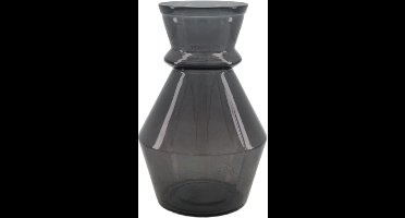 DKNC Vaas Zwart Gerecycled Glas 25cm