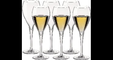 Bormioli Champagneglazen - 12x stuks - transparant - glas - 150 ml - luxe flutes op voet