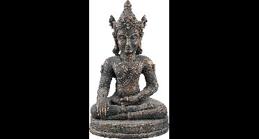Rattanakosin Boeddha Beeld - bronskleurig/grijs/groen - 20 x 15 x 32 cm