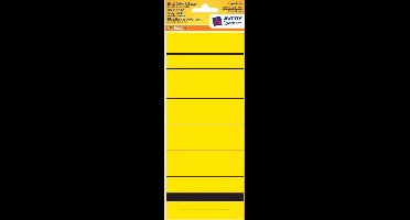 10x Enkele map etiketten breed kort 192x61mm Geel