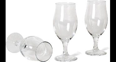 Bormioli Bierglazen - 9x - speciaalbier glazen - op voet - 260 ml