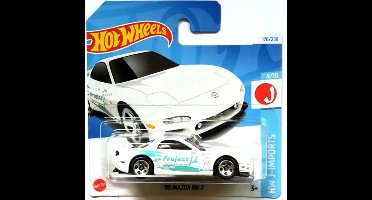HOT WHEELS '95 MAZDA RX-7 WHITE 170/250 1:64 HW J-IMPORTS 9/10