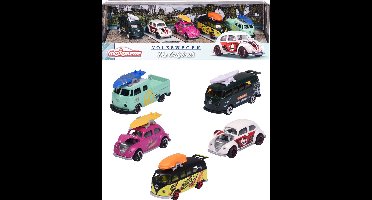 Majorette Volkswagen Originals 5 stuks Giftpack - 7,5cm - Voertuigen - Die-Cast - Vanaf 3 jaar - Speelgoedvoertuig