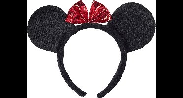 Widmann - Mouse Kostuum - Haarband Muis Oren - Zwart - Carnavalskleding - Verkleedkleding