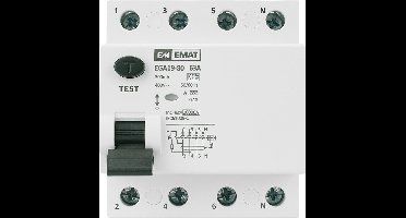 EMAT aardlekschakelaar 4-polig 63A 300mA selectief (85002009)