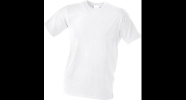 James and Nicholson Unisex Elastische Tee (Wit)