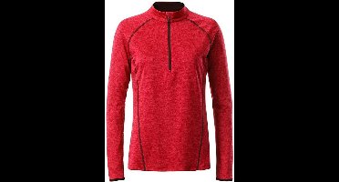James and Nicholson Dames/dames Sport Top met lange mouwen (Rood gemêleerd)