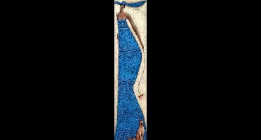 Kunstdruk Ira Tsantekidou - Lady in Blue 32x128cm