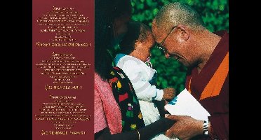 Kunstdruk Johannes Frischknecht - Dalai Lama with Child 70x50cm
