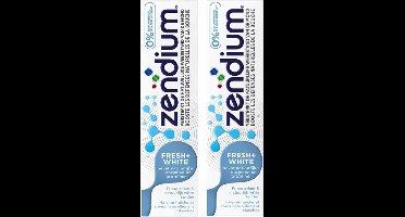 Zendium Fresh Whitener - 2 x 75 ml - Tandpasta - Voordeelverpakking