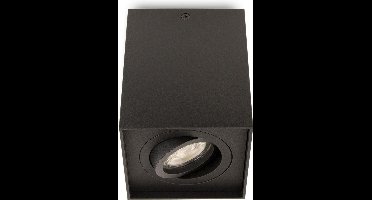Groenovatie Opbouwspot - Vierkant Hoog - Kantelbaar - GU10 Fitting - Mat Zwart