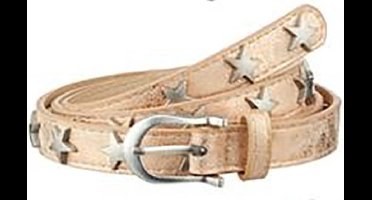 Dames riem Fashion - Rosegoud Metallic met Sterren - 95 cm