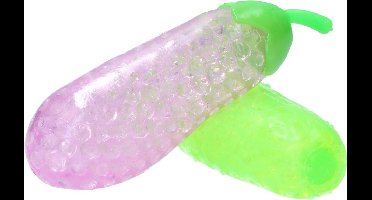 Waterparels Stressbal set 2 stuks Komkommer en Aubergine