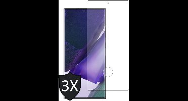 Screenprotector geschikt voor Samsung Note 20 - Full Screen Protector Glas - 3 Stuks