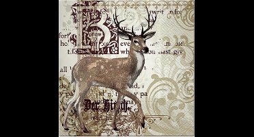 Lunch servetten Majestic Deer - PAW Decor - 33x33 cm