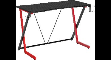 Piranha THRESHER Gamebureau & Computerbureau – Zwart/Rood – Compact Koolstofvezel
