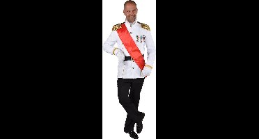Magic Design Colbert Prince Charming Polyester Wit/rood Maat S