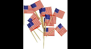 Feestprikkertjes USA (50st) - cocktail prikkers