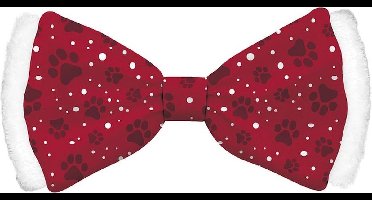 Plenty Gifts Kerst Vlinderstrik Hond Satin Rood Small