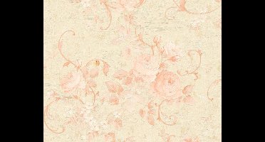KLASSIEK BLOEMEN BEHANG - Roze Creme Goud - Bloemenmotief - AS Creation Romantico