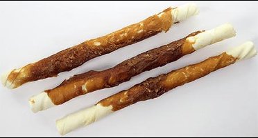 4 x 3-Eend met runderhuidstick-17cm-hondensnack-Animal King