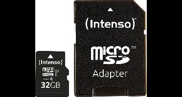 (Intenso) 32GB Micro SDHC geheugenkaart UHS-I Premium - Class 10 - 32GB - met SD adapter