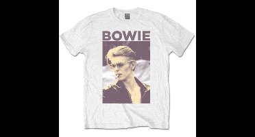 David Bowie - Smoking Heren T-shirt - XL - Wit