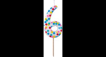 Kaars nummer 6 - Polka dot