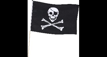 Vegaoo - Klassieke zwarte piraten vlag