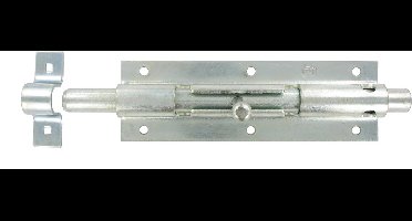 GB grendel / universeelgrendel / varkenshokgrendel in verzinkt staal, 52mm x 175mm lang. Model 74462.