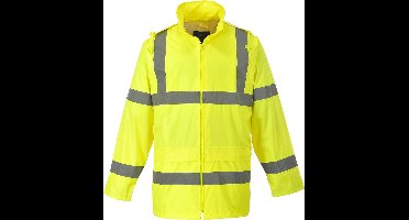 Regenjas Geel Maat 2XL met reflecterende striping