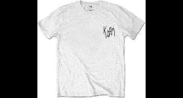 Korn - Scratched Type Heren T-shirt - L - Wit