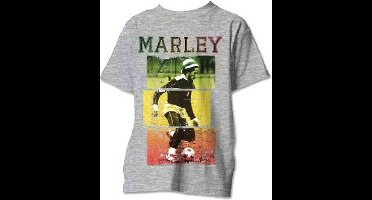 Bob Marley Heren Tshirt -XL- Football Text Grijs