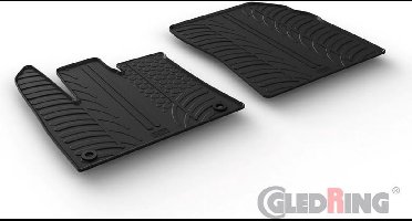 Gledring Rubbermatten passend voor Citroën Berlingo / Opel Combo E / Peugeot Partner Cargo 9/2019- (T Profil 2-delig + ovale montageclips)