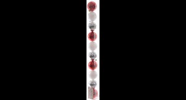 5 stuks Kerstbal plastic bewerkt come home 60mm assortie KSD