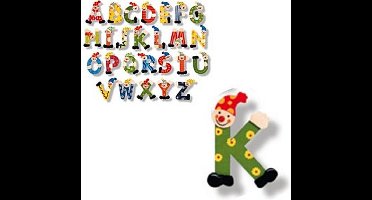 Houten naam letter clown, K