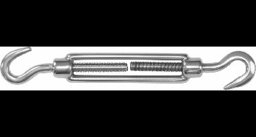 m6 x 60 mm spanschroef Haak-haak verzinkt - draadspanner - schroefspanner - spanwartel - windverbandspanner - schroefwartel