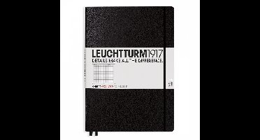 Leuchtturm1917 Notitieboek XL - Master Slim Geruit - Zwart