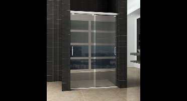Wiesbaden Nisdeur met 2 Schuifdeuren 140 x 200 cm - Nano Helder Glas