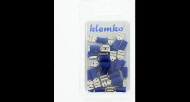 KLEMKO Blister verpakte Geïsoleerde Vlakstekerhuls 6,3x0,8mm voor 1