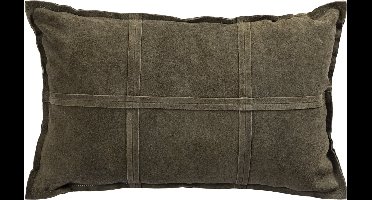 PTMD Sierkussen Cobie - 60x8x40 cm - Suede - Groen