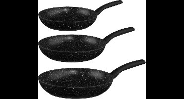 Secret de Gourmet Koekenpannen Palermo - D24/26/30 cm - Alle warmtebronnen - Zwart