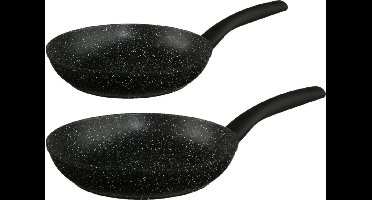 Secret de Gourmet Koekenpannen Palermo - D20 en D24 cm - Alle warmtebronnen - Zwart