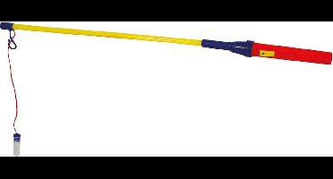 Lampionstokje rood/blauw/geel - met lichtje - 50 cm - Sint Maarten lopen