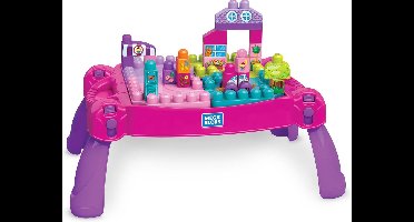 Mega Bloks - Build 'n Learn Table (Pink) (incl 30pcs)