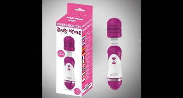 Power Escorts Body Wand Massager BR85 – Clitoris Vibrator – 18 cm – 10 Standen – Roze