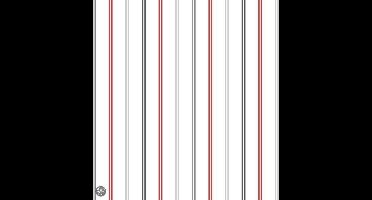 Dutch Wallcoverings Strepen - Wit/Rood/Zilver