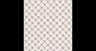 Dollhouse 3 Georgiana Trellis paars  behang (vlakvinyl, beige)