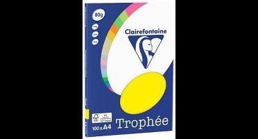 Clairefontaine Trophée - zonnegeel - kopieerpapier- A4 80 gram - 100 vellen
