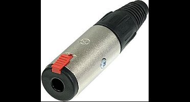 Neutrik NJ3FC6 Jackplug 6,35 mm Bus, recht Aantal polen: 3 Stereo Zilver 1 stuk(s)